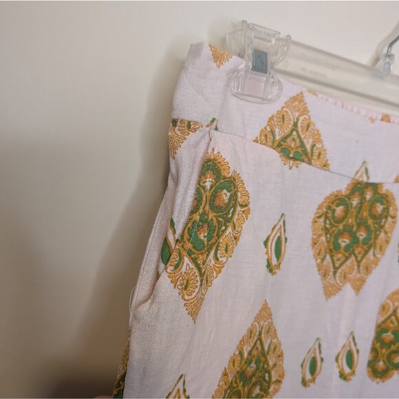 Haute Hippie Yellow and Green Bohemian Palazzo Pants Small - Picture 2 of 9